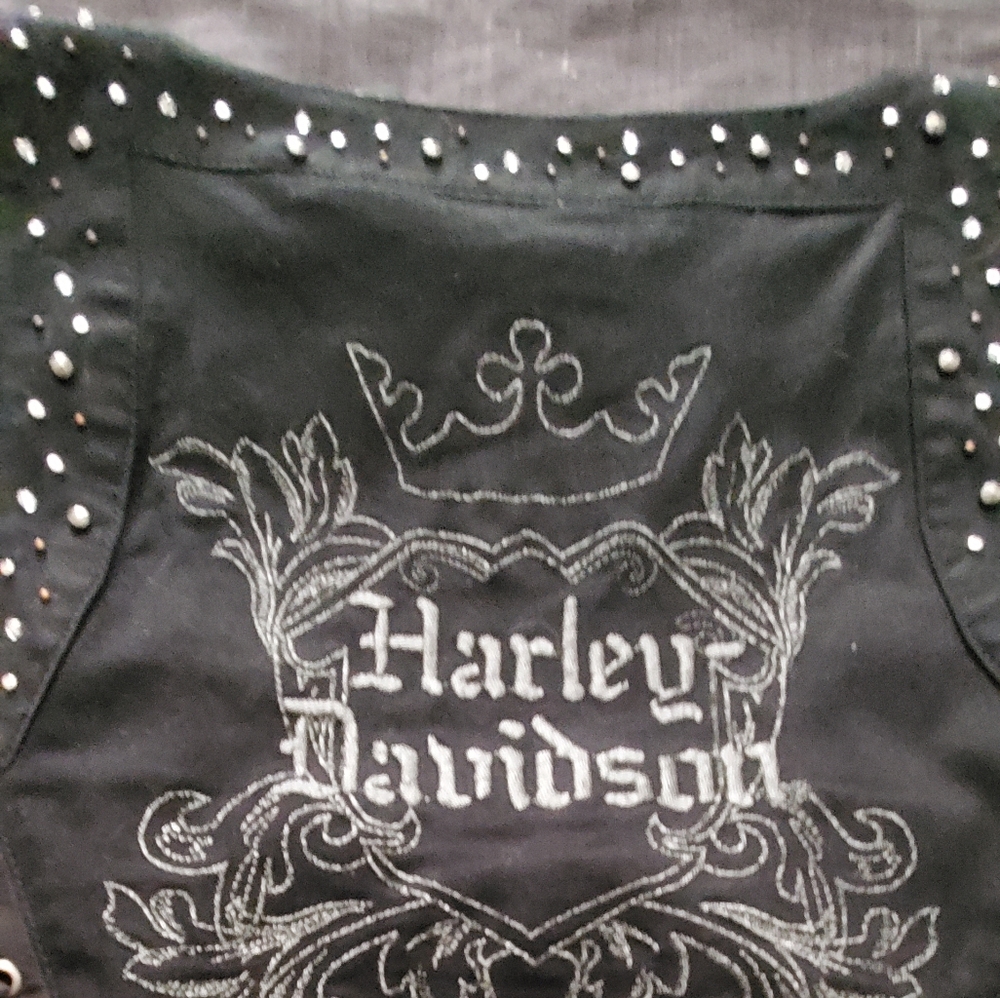 Harley Davidson Black Fabric Vest